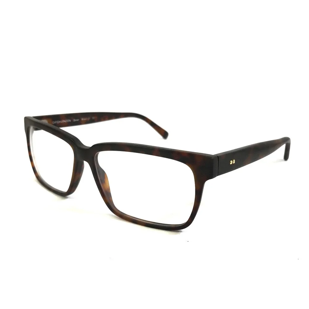 Catch London Eyeglasses Frames Dover Brown-57 Tortoise Rectangle 59-15-150
